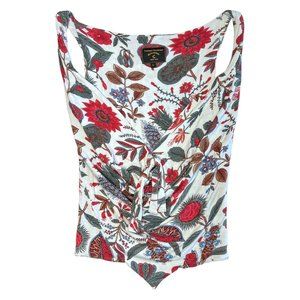 Vivienne Westwood Anglomania floral botanical printed bustier style tank
